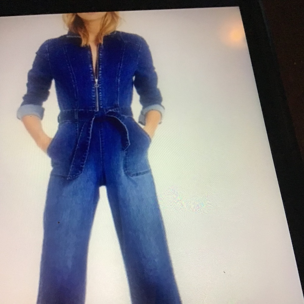 INC NWT Denim Jumpsuit with belt
